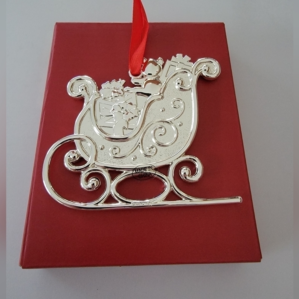 Lenox Silver Sleigh Ornament - Picture 2 of 2